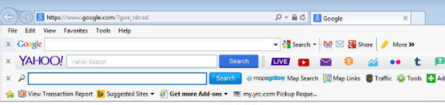 screenshot of fake search browsers