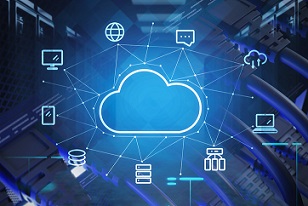 padlock on cloud logo for ICS Secure Private Cloud