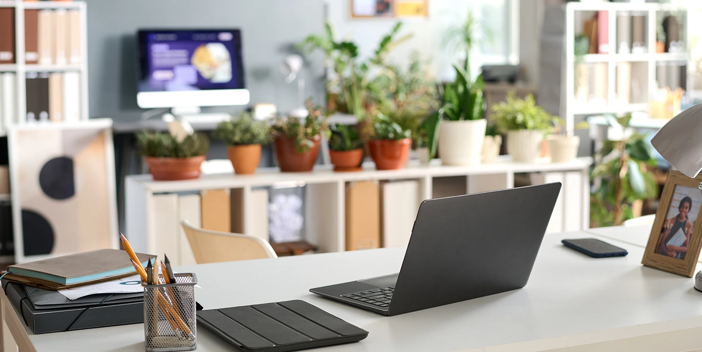 Office with small business technical support.  