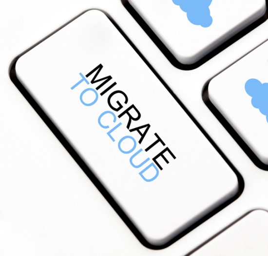 types of cloud migration represented as a keyboard button